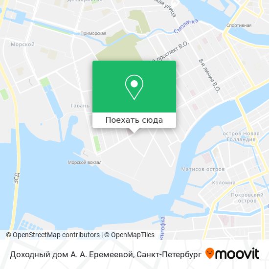 Карта Доходный дом А. А. Еремеевой