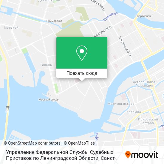 Карта Управление Федеральной Службы Судебных Приставов по Ленинградской Области