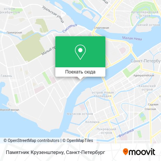 Карта Памятник Крузенштерну