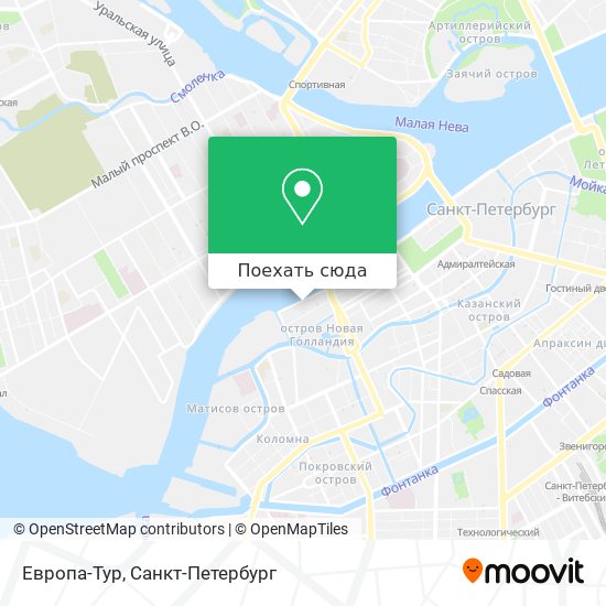 Карта Европа-Тур