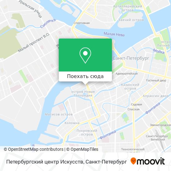 Карта Петербургский центр Искусств