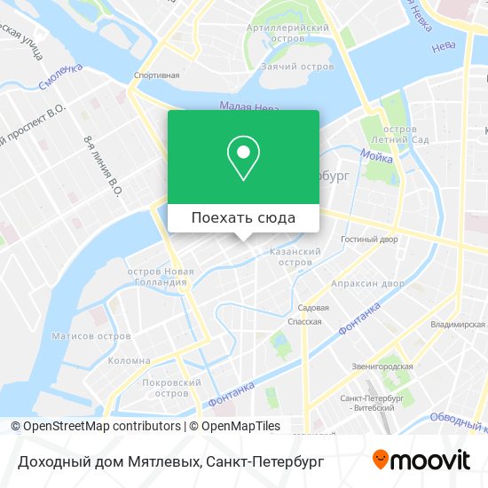 Карта Доходный дом Мятлевых