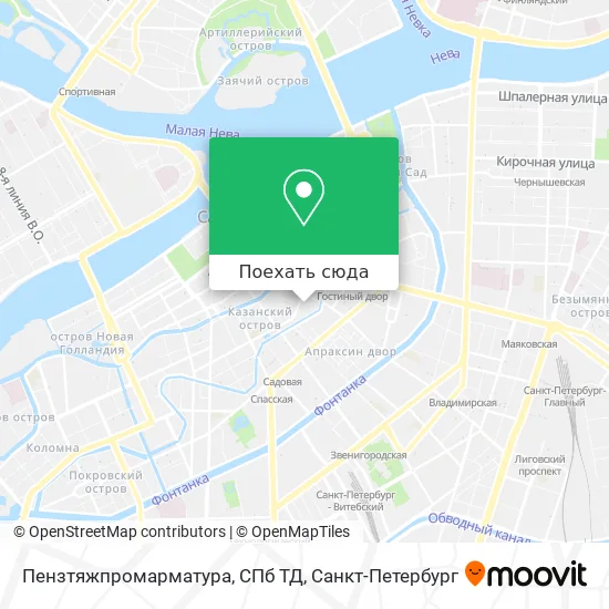 Карта Пензтяжпромарматура, СПб ТД