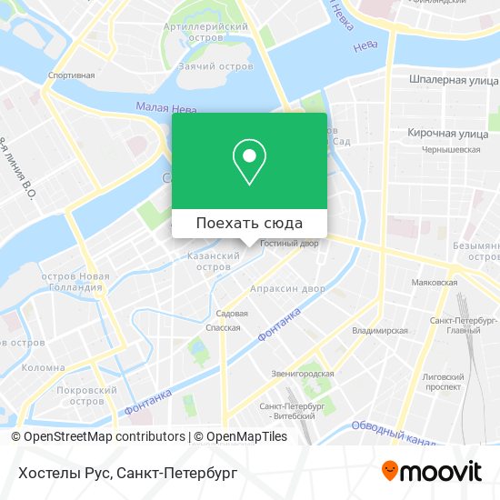 Карта Хостелы Рус