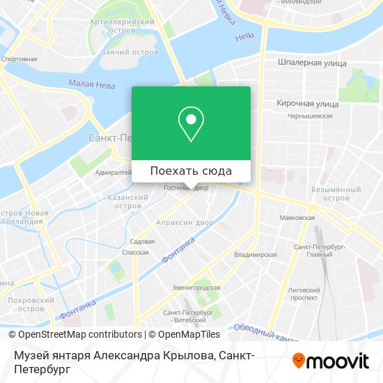 Карта Музей янтаря Александра Крылова