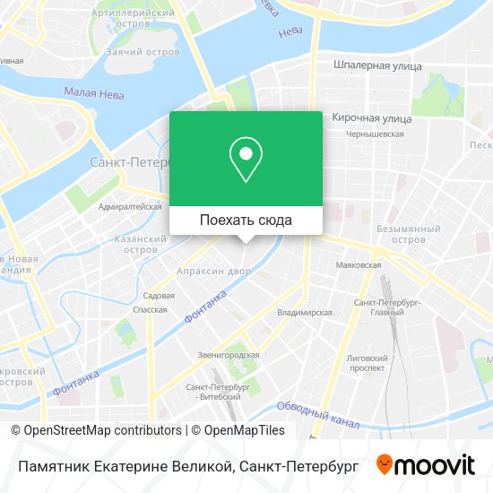 Карта Памятник Екатерине Великой