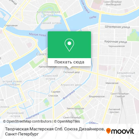 Карта Творческая Мастерская Спб. Союза Дизайнеров