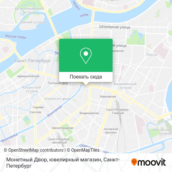 Карта Монетный Двор, ювелирный магазин