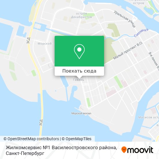 Карта Жилкомсервис №1 Василеостровского района