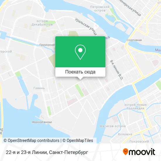 Карта 22-я и 23-я Линии