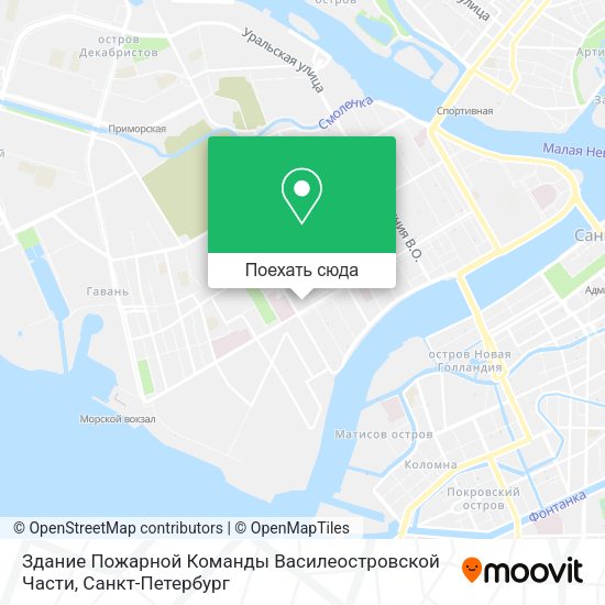 Карта Здание Пожарной Команды Василеостровской Части