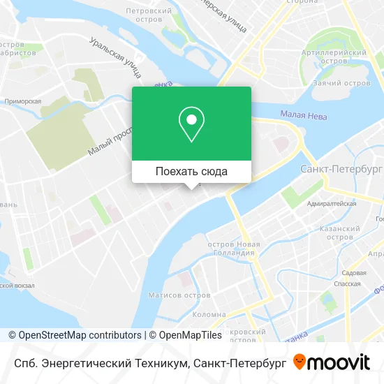 Карта Спб. Энергетический Техникум