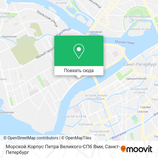 Карта Морской Корпус Петра Великого-СПб Вми