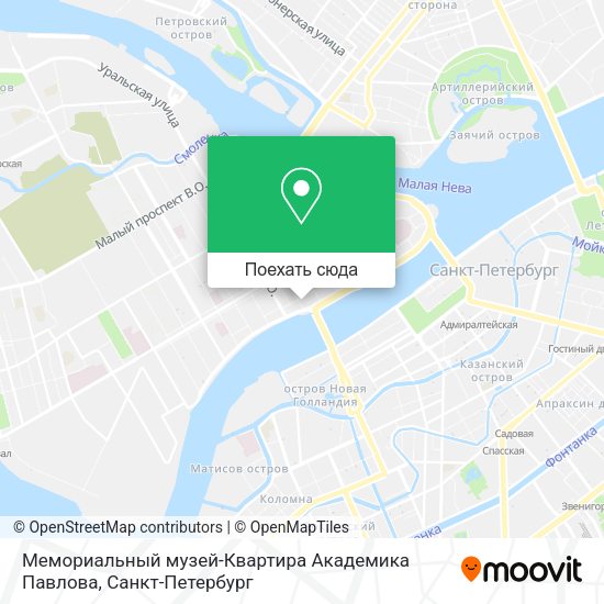 Карта Мемориальный музей-Квартира Академика Павлова