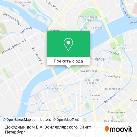 Карта Доходный дом В.А. Вонлярлярского