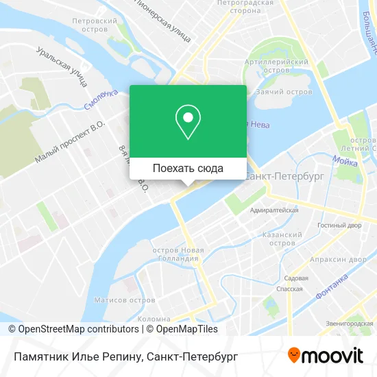 Карта Памятник Илье Репину