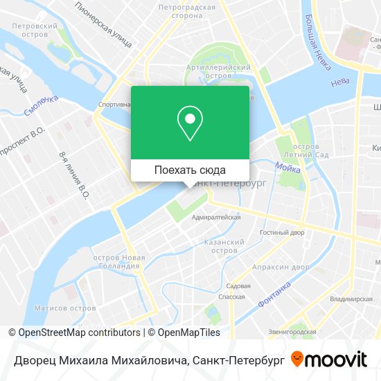 Карта Дворец Михаила Михайловича