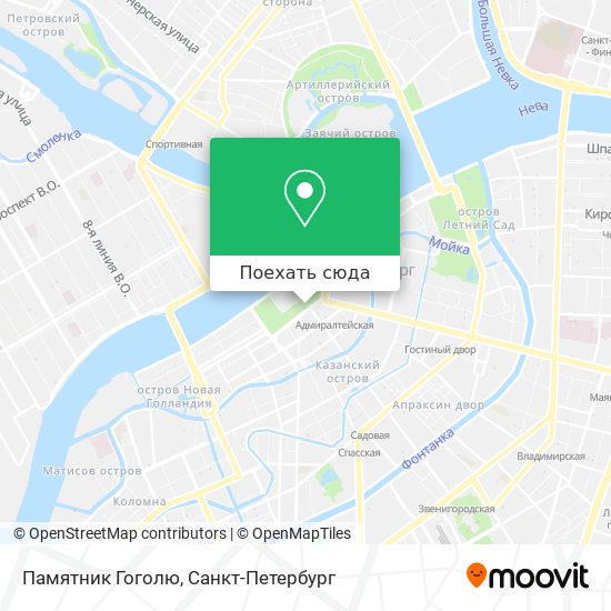 Карта Памятник Гоголю