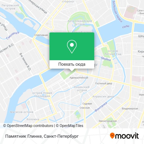 Карта Памятник Глинке