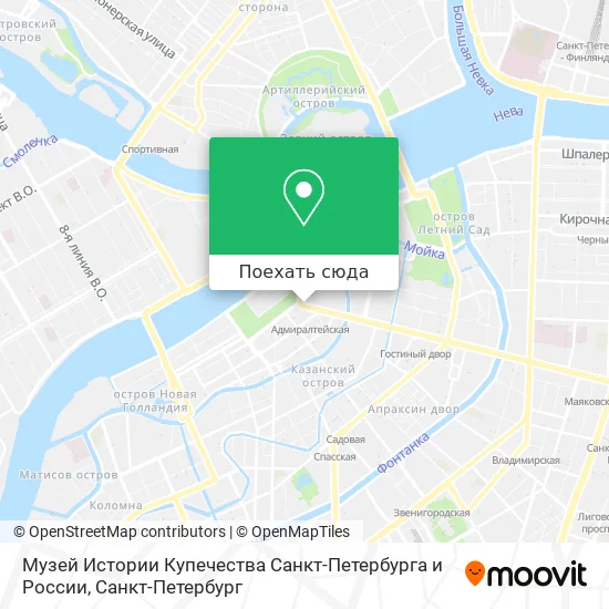Карта Музей Истории Купечества Санкт-Петербурга и России