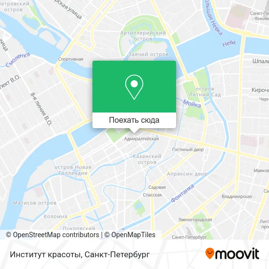 Карта Институт красоты