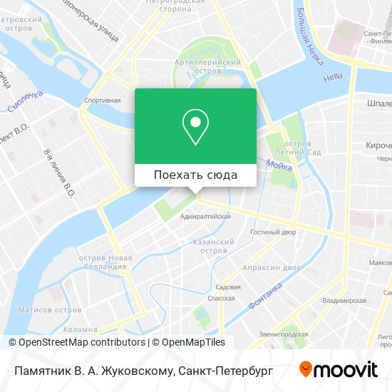 Карта Памятник В. А. Жуковскому