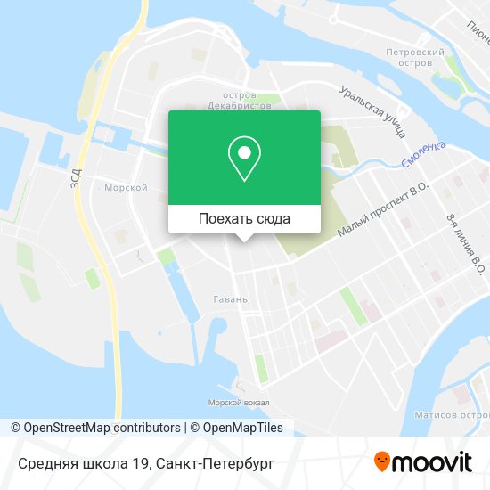Карта Средняя школа 19