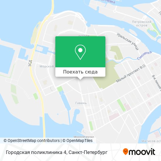 Карта Городская поликлиника 4