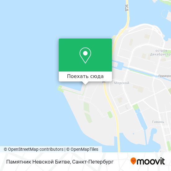 Карта Памятник Невской Битве