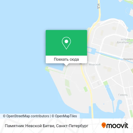 Карта Памятник Невской Битве