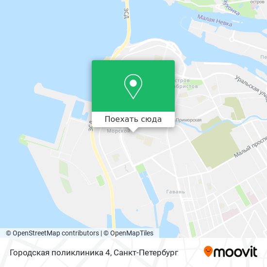 Карта Городская поликлиника 4