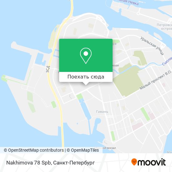 Карта Nakhimova 78 Spb
