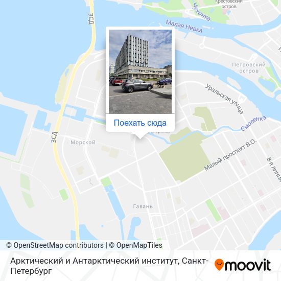 Карта Арктический и Антарктический институт