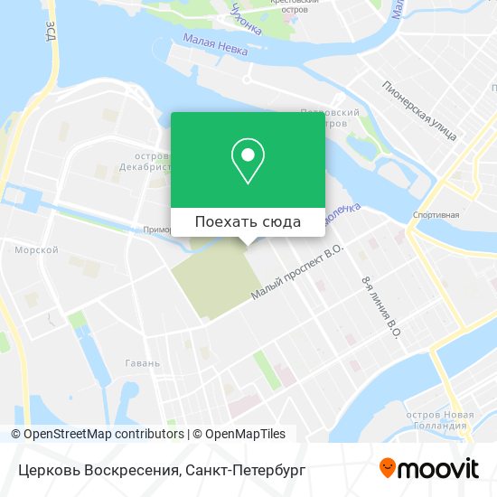 Карта Церковь Воскресения