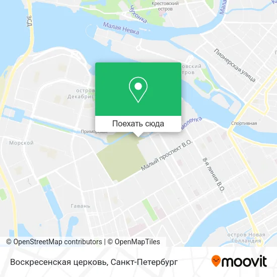 Карта Воскресенская церковь