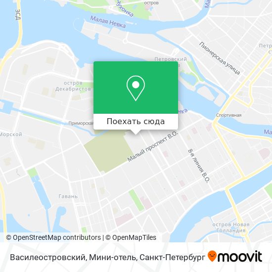 Карта Василеостровский, Мини-отель