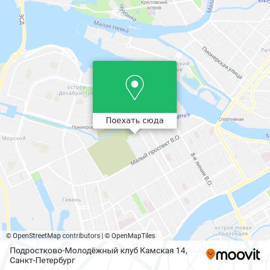 Карта Подростково-Молодёжный клуб Камская 14