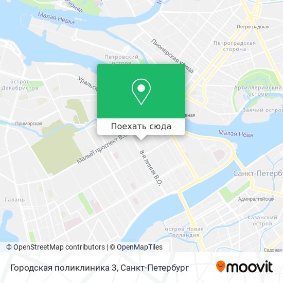 Карта Городская поликлиника 3