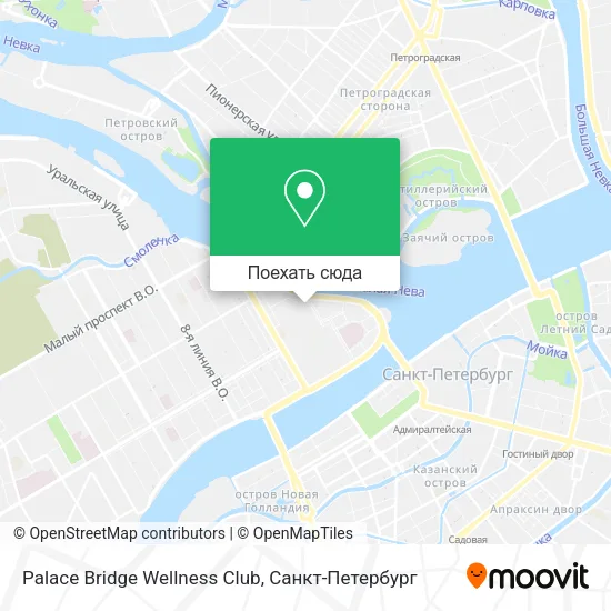 Карта Palace Bridge Wellness Club