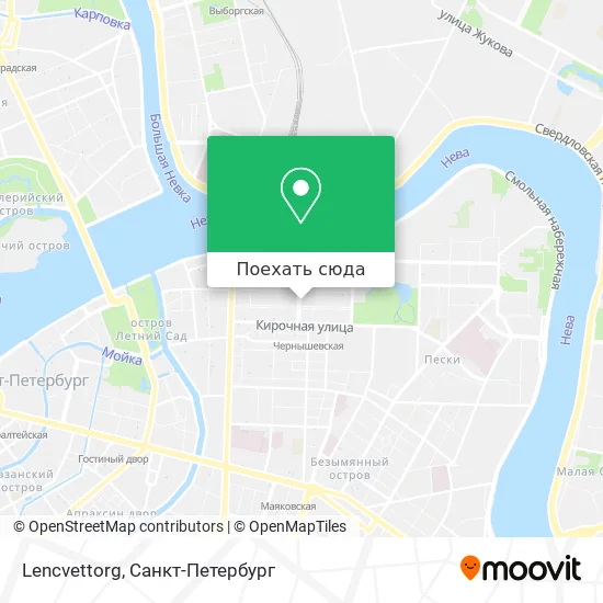 Карта Lencvettorg