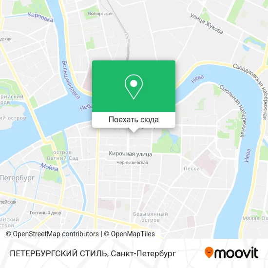 Карта ПЕТЕРБУРГСКИЙ СТИЛЬ