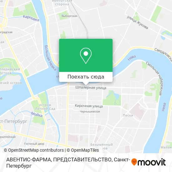 Карта АВЕНТИС-ФАРМА, ПРЕДСТАВИТЕЛЬСТВО