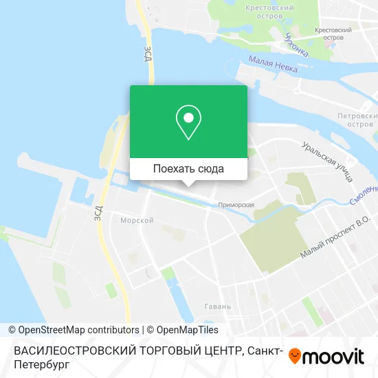 Карта ВАСИЛЕОСТРОВСКИЙ ТОРГОВЫЙ ЦЕНТР