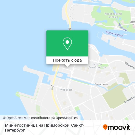 Карта Мини-гостиница на Приморской