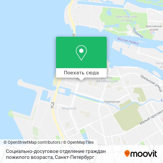 Карта Социально-досуговое отделение граждан пожилого возраста