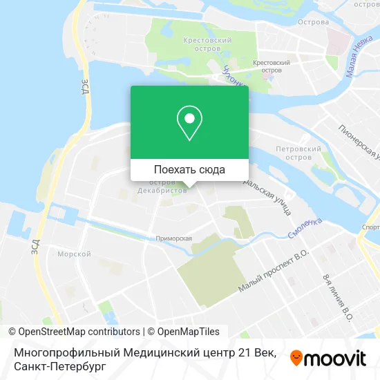 Карта Многопрофильный Медицинский центр 21 Век
