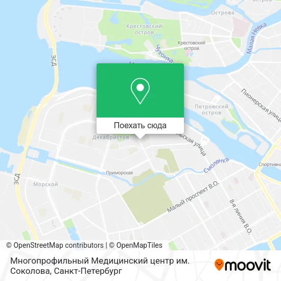 Карта Многопрофильный Медицинский центр им. Соколова