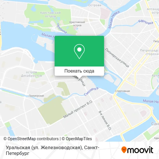 Карта Уральская (ул. Железноводская)