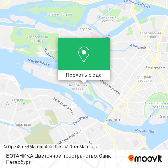 Карта БОТАНИКА Цветочное пространство