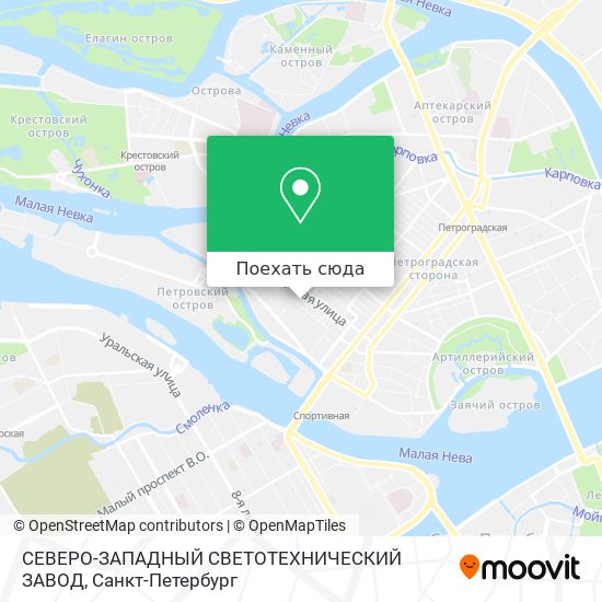 Карта СЕВЕРО-ЗАПАДНЫЙ СВЕТОТЕХНИЧЕСКИЙ ЗАВОД